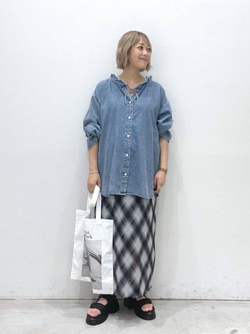 デニムフリルブラウス 579702（シャツ/ブラウス）｜LEPSIM（レプシィム