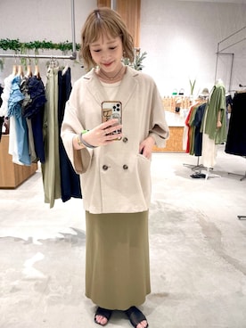 「アイテム（テーラードジャケット）」を使った、chamiさん（レディース・154cm）の夏コーディネート