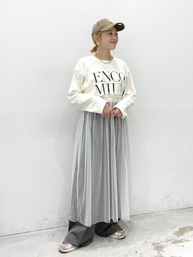 「LEPSIM（レプシィム）の【NEW ERA】ウォッシュ加工キャップ　136173（キャップ）」を使った、chamiさん（レディース・154cm）の秋コーディネート