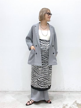 「ママコーデ」｜「アイテム（財布/小物）」を使った、chamiさん（レディース・154cm）の夏コーディネート