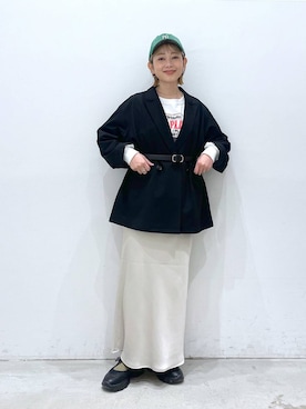 「LEPSIM（レプシィム）の【NEW ERA】ウォッシュ加工キャップ　136173（キャップ）」を使った、chamiさん（レディース・154cm）の冬コーディネート