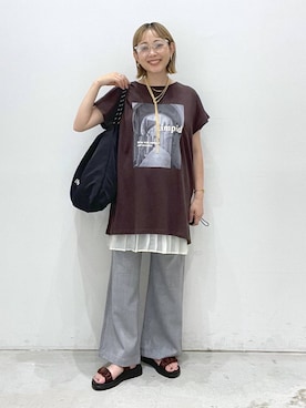 「アイテム（マタニティウェア/グッズ）」を使った、chamiさん（レディース・154cm）の夏コーディネート