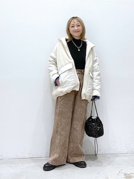 「LEPSIM（レプシィム）のアイテム（ブルゾン）」を使った、chamiさん（レディース・154cm）の秋コーディネート