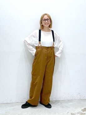 サス付きツイルパンツ 133623を使った人気ファッションコーディネート