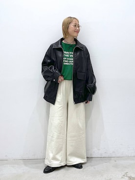「LEPSIM（レプシィム）のアイテム（ブルゾン）」を使った、chamiさん（レディース・154cm）の冬コーディネート