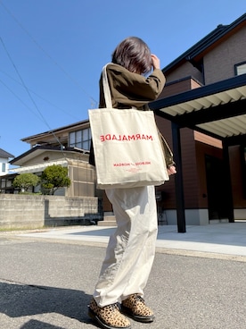 「BEAMS BOY（ビームスボーイ）のアイテム（ブルゾン）」を使った、midoriさん（レディース・165cm）の春コーディネート