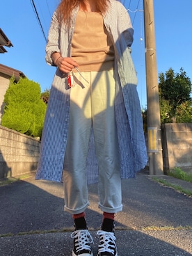 「コンバース ハイカット」｜midoriさん（レディース・165cm）の秋コーディネート