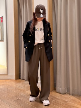 「アイテム（ジャケット/アウター、ブルー系）」を使った、TOTO_fredyさん（レディース・164cm）の秋コーディネート