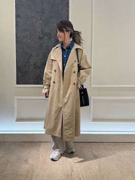 「ラフコーデ」｜「アイテム（トレンチコート）」を使った、TOTO_fredyさん（レディース・164cm）の冬コーディネート