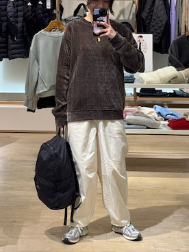 「ブラウンコーデ」｜「アイテム（スウェット）」を使った、TOTO_fredyさん（レディース・164cm）の秋コーディネート