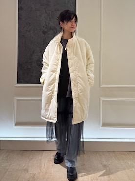 「fredy emue（フレディエミュ）のアイテム（モッズコート）」を使った、TOTO_fredyさん（レディース・164cm）の冬コーディネート