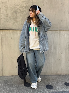 「GLOSTER（グロスター）のアイテム（ブルゾン）」を使った、TOTO_fredyさん（骨格ストレート・レディース・164cm）の冬コーディネート