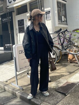 「fredy emue（フレディエミュ）のアイテム（ブルゾン）」を使った、TOTO_fredyさん（レディース・164cm）の秋コーディネート