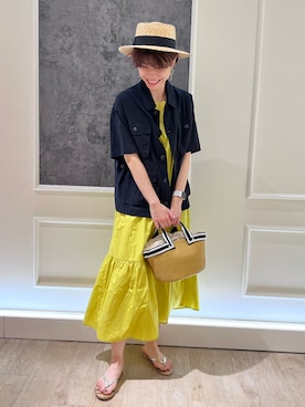 「fredy repit（フレディレピ）のアイテム（帽子）」を使った、TOTO_fredyさん（レディース・164cm）の夏コーディネート