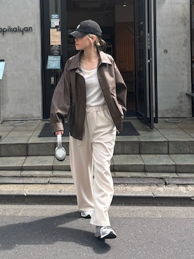「fredy emue（フレディエミュ）のアイテム（ブルゾン）」を使った、TOTO_fredyさん（レディース・164cm）の秋コーディネート