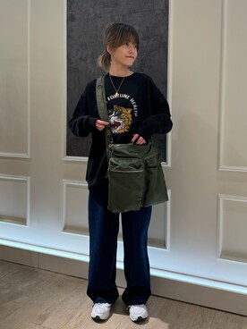 「GLOSTER（グロスター）のアイテム（バッグ）」を使った、TOTO_fredyさん（レディース・164cm）の秋コーディネート