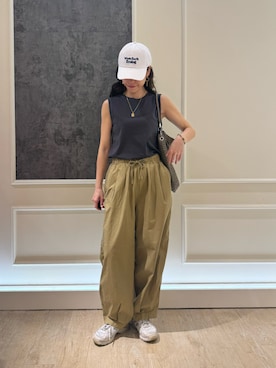 「ミリタリーコーデ」｜「アイテム（帽子）」を使った、TOTO_fredyさん（レディース・164cm）の夏コーディネート