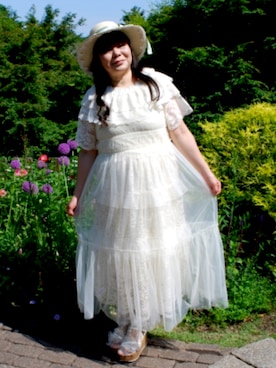 「axes femme（アクシーズファム）のアイテム（ワンピース/ドレス）」を使った、サリィさん（レディース・164cm）の夏コーディネート