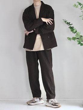 「アイテム（テーラードジャケット）」を使った、Mr.SZKさん（メンズ・177cm）の秋コーディネート