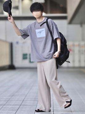 「MONKEY TIME（モンキータイム）のアイテム（帽子）」を使った、Mr.SZKさん（メンズ・177cm）の夏コーディネート