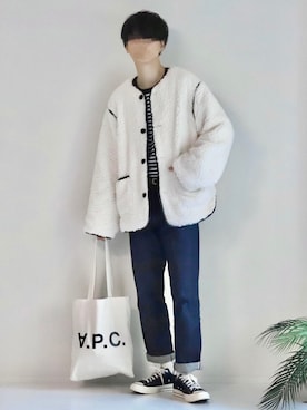 「アイテム（ピアス（片耳用））」を使った、Mr.SZKさん（メンズ・177cm）の秋コーディネート