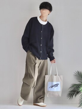 「nowm（ノウム）のアイテム（トップス）」を使った、Mr.SZKさん（メンズ・177cm）の冬コーディネート