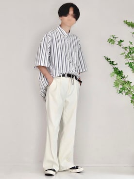 「アイテム（ピアス（片耳用））」を使った、Mr.SZKさん（メンズ・177cm）の春コーディネート