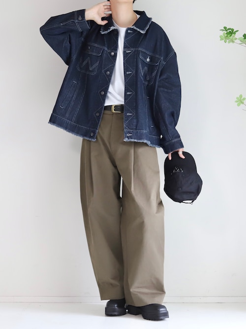 【春先コーデに♪】HERMES デニムジャケット HERMES - エルメス デニムジャケット ゴルチエ期 裏シルク総柄