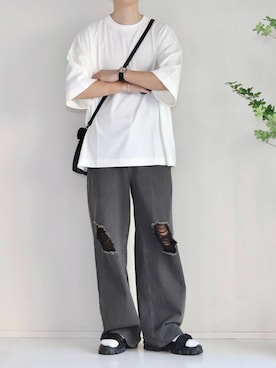 「アイテム（バッグ）」を使った、Mr.SZKさん（メンズ・177cm）の夏コーディネート