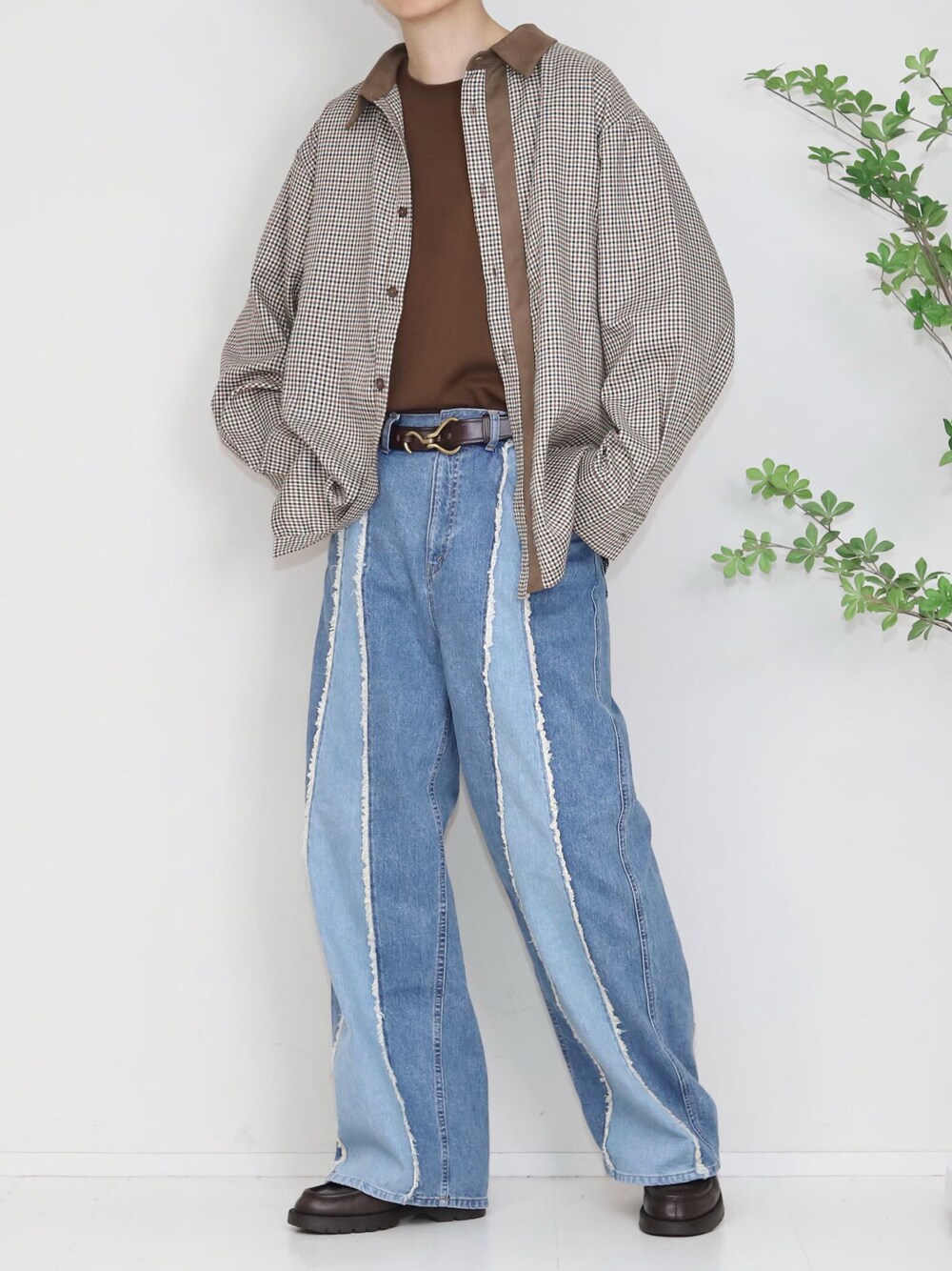 パンツ OVER WAIST SWITCHING DENIM CLASSY.6月号掲載】23区DENIM ボーイフィット パンツ / 23区
