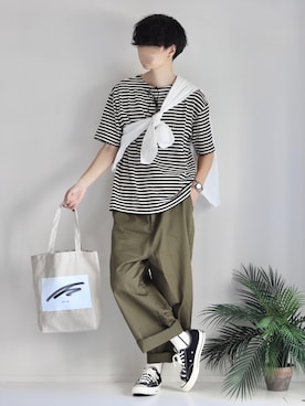 「Audience（オーディエンス）のアイテム」を使った、Mr.SZKさん（メンズ・177cm）の夏コーディネート