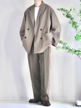 「アイテム（テーラードジャケット）」を使った、Mr.SZKさん（メンズ・177cm）の秋コーディネート