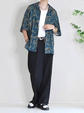 「JUNRED（ジュンレッド）のアイテム」を使った、Mr.SZKさん（メンズ・177cm）の夏コーディネート