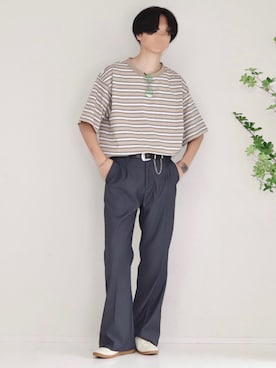「MARTIN MARGIELA（マルタンマルジェラ）のアイテム」を使った、Mr.SZKさん（メンズ・177cm）の春コーディネート