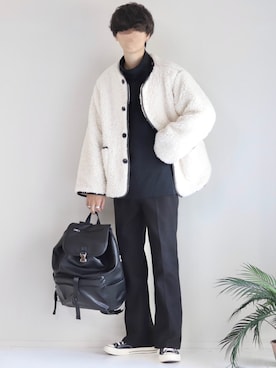 「MinoriTY（マイノリティ）のアイテム（アクセサリー）」を使った、Mr.SZKさん（メンズ・177cm）の冬コーディネート