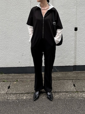 「アイテム（オールインワン・サロペット）」を使った、Ayaさん（レディース・174cm）の秋コーディネート
