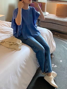 「UNIQLO U」｜Ayaさん（レディース・173cm）の夏コーディネート