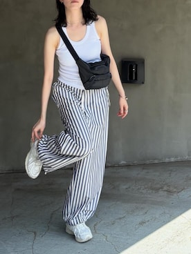 「ATON（エイトン）のアイテム」を使った、Ayaさん（レディース・174cm）の秋コーディネート