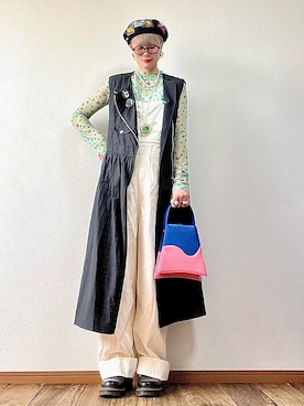 「Candy Stripper（キャンディストリッパー）のアイテム（トップス）」を使った、はるはなさん（レディース・162cm）の春コーディネート