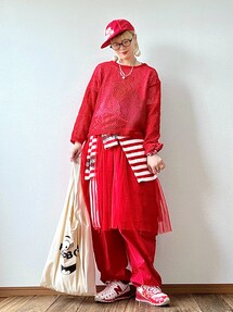未使用　アディダス　チュールスカート　レッド　M adidas レディース チュールスカート - メルカリ