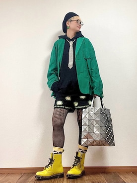 「アイテム（タイツ/ストッキング）」を使った、はるはなさん（レディース・162cm）の秋コーディネート