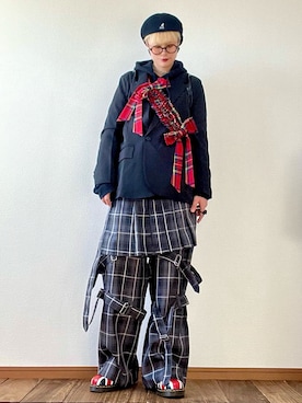 「Candy Stripper（キャンディストリッパー）のアイテム」を使った、はるはなさん（レディース・162cm）の冬コーディネート