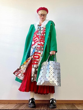 「アイテム（ハンチング/ベレー帽）」を使った、はるはなさん（レディース・162cm）の冬コーディネート