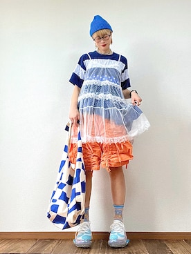 「アイテム（ピアス（両耳用））」を使った、はるはなさん（レディース・162cm）の夏コーディネート