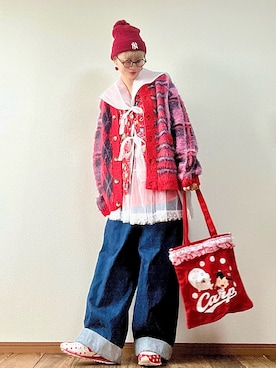 「BEAMS BOY（ビームスボーイ）のアイテム」を使った、はるはなさん（レディース・162cm）の冬コーディネート