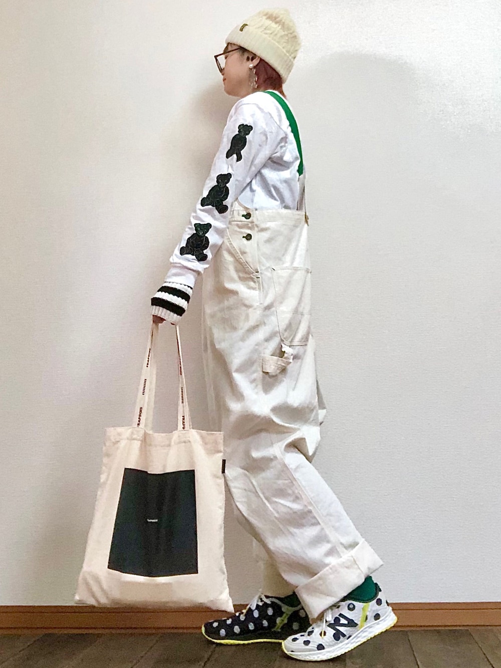 限定お値下げビームスボーイ アジャスターサロペット ホワイト