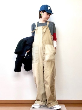 「Lee（リー）のアイテム（ブルゾン）」を使った、はるはなさん（レディース・160cm）の春コーディネート