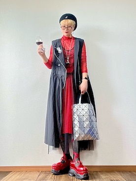 「アイテム（スカート）」を使った、はるはなさん（レディース・162cm）の春コーディネート