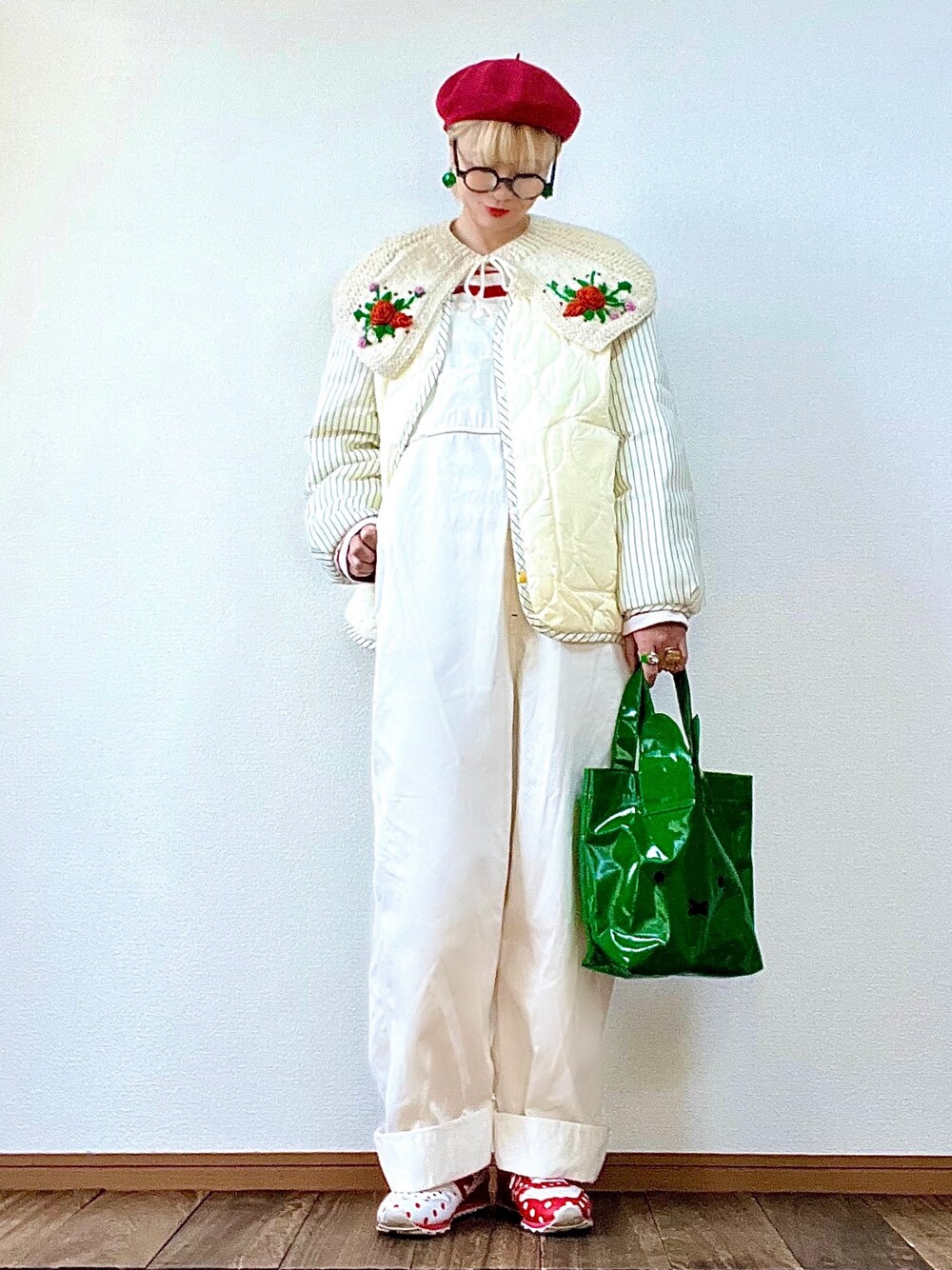 限定お値下げビームスボーイ　アジャスターサロペット　ホワイト BEAMS BOY / アジャスター オーバーオールを使った人気ファッション