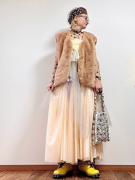 「アイテム（ブルゾン）」を使った、はるはなさん（レディース・162cm）の秋コーディネート